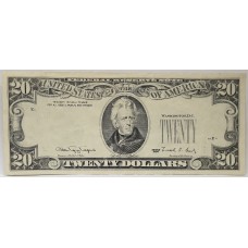 UNITED STATES OF AMERICA 1990 . TWENTY 20 DOLLARS BANKNOTE . ERROR . SIGNATURES ON WRONG SIDE